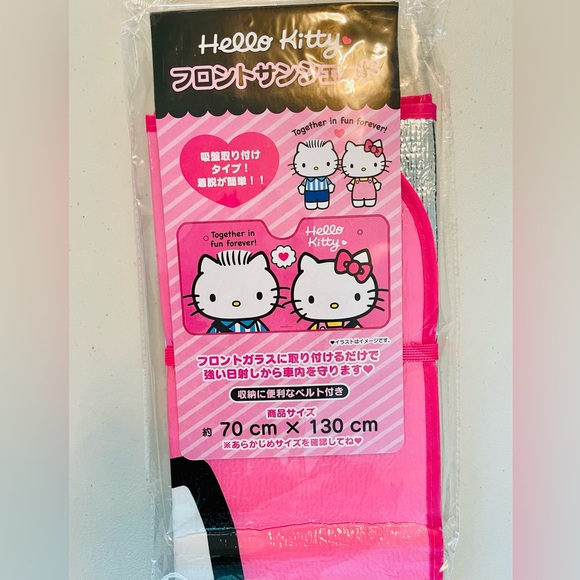 Sanrio License Car Sunshade Hello Kitty and Dear Daniel (Jumbo Shade) - Picture 3 of 6